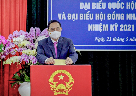 Thủ tướng Chính phủ Phạm Minh Chính tham gia bầu cử tại Cần Thơ 